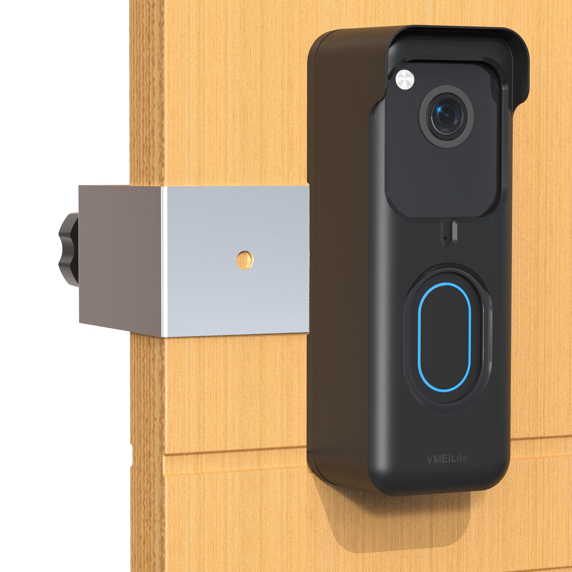 Blink Doorbell Door Mount,No Drill,Anti-Theft Mount Made of high-Hardness Stainless Steel and Aluminum Alloy. Not Block Doorbell Sensor(Silver)