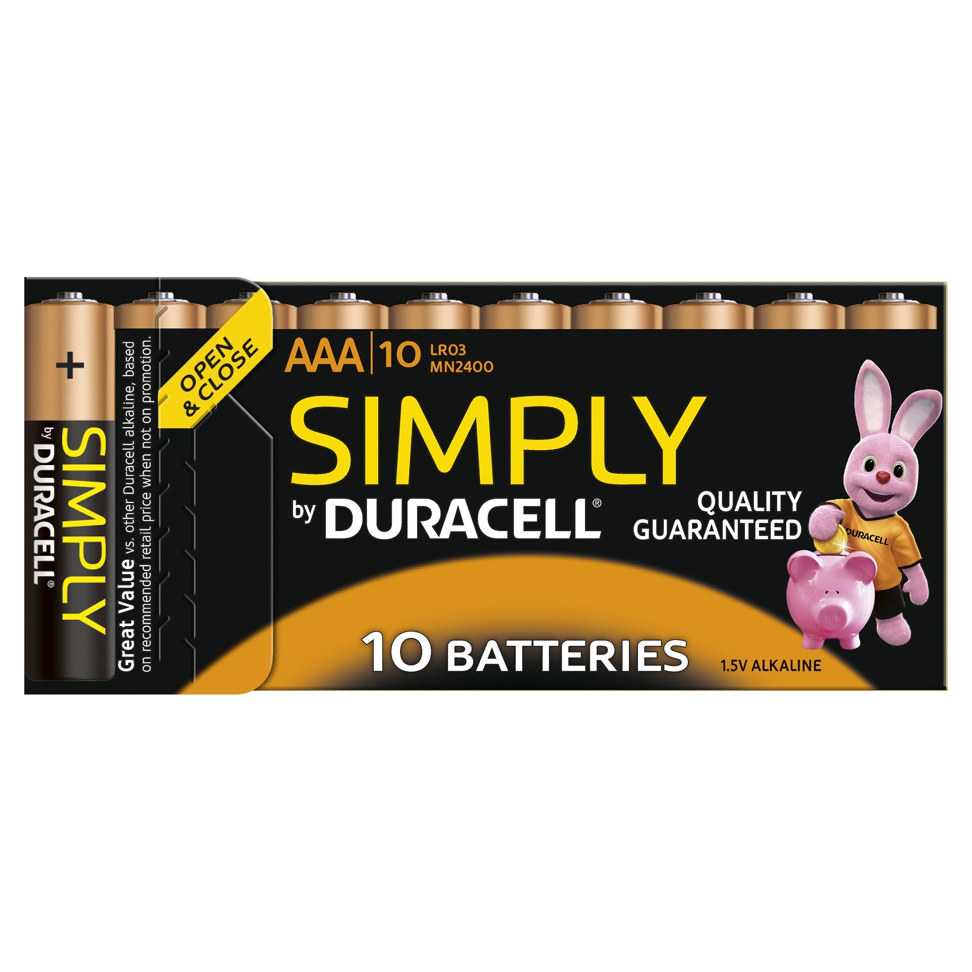 Duracell Simply AAA Alkaline Batteries – X 10