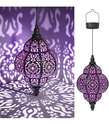 Hanging Solar Lights Outdoor Garden Decorative Solar Lantern Waterproof Metal Moroccan Outdoor Decorations for Patio Pathway Yard Porch Backyard Garden Decor Hanging Solar Lights Outdoor Garden Decorative Solar Lantern Waterproof Metal Moroccan Outdoor Decorations for Patio Pathway Yard Porch Backyard Garden Decor