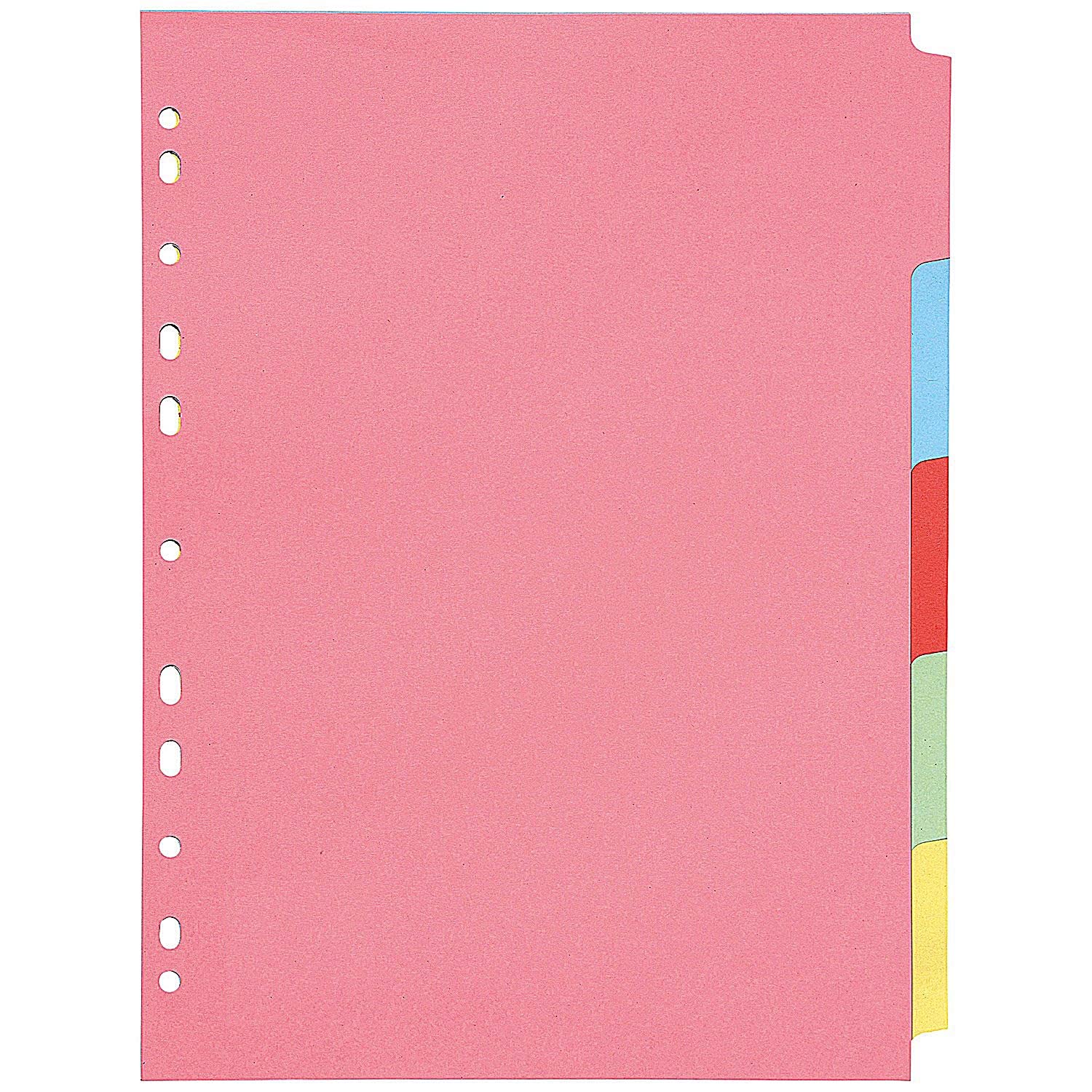 Q-Connect 5-Part Subject Divider Multi-Punched A4 KF26081