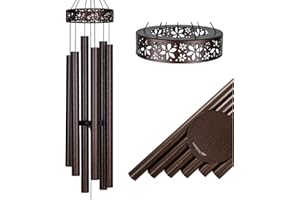 VANQUER Large Wind Chimes for Outside Deep Tone - 48'' Wind Chimes Outdoor Clearance, Deep Tone Wind Chimes, Memorial Wind Chimes, Sympathy Gift, Patio Yard, Home Décor, Bronze (48" Bronze)