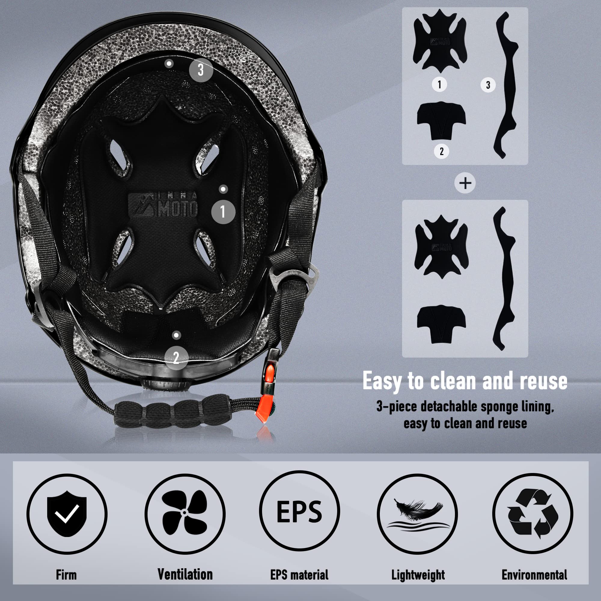 Skateboard Helmet for Adults - Adjustable Certified Safety Adults Helmet for Skateboarding Bike Bicycle Scooter Cycling Skate Skating Multisport Helmets for Women Men Boys Girls Kids Youth