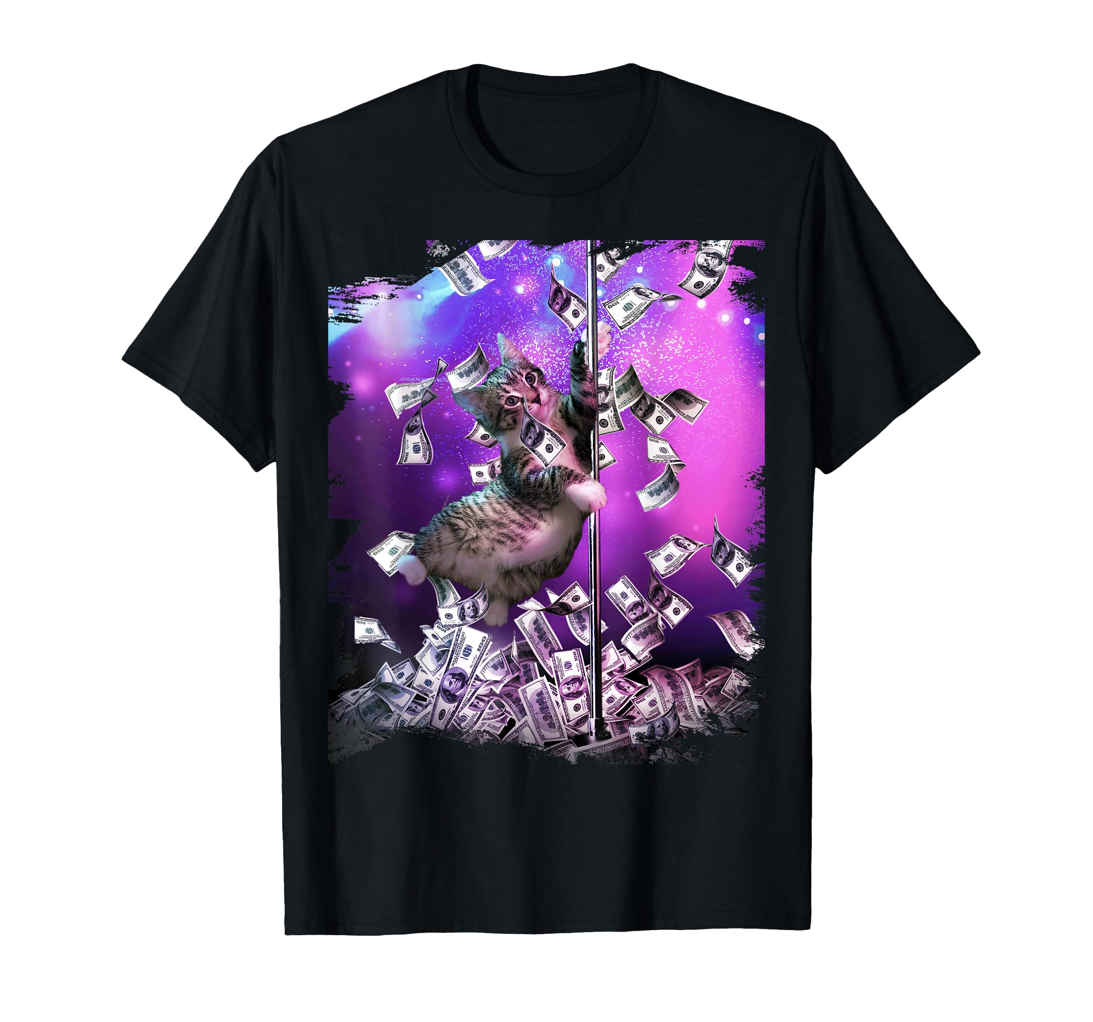 Kitty Cat Pole Strip Kitten Dancer Stripper Stripes T-Shirt