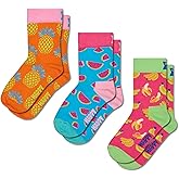 Happy Socks Kids Fruit Themed Crew Socks- Watermelon, Pineapple & More- Ages 2-9Y (US, Numeric, 2, 3, Regular, Regular, Kids 3-Pack Fruity Mix Socks)