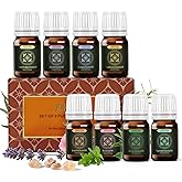 JANICORN 100% Pure & Undiluted Essential Oils Set – Premium Natural Aromatherapy Oils for Diffuser, Bath, DIY Skin Care & Relaxing Mood, 8×5ml Rose, Frankincense, Lavender & More, Holiday Gifting
