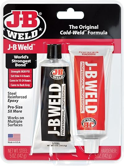 J-B Weld 8281 Original Cold-Weld Epoxy 10 oz Dark Grey PBS 5020 PSI