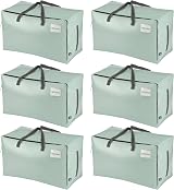 Venо 6 Pack Heavy-Duty Oversize Storage Bags with Zips and Tag Pocket