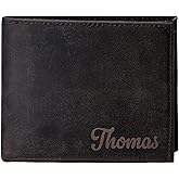 7th Hill Customized Men's Leather Wallet – Personalized Name Wallet with Inside Message, Unique Gift for Christmas, Father’s Day, Birthday or Anniversary for Dad, Husband, Boyfriend or Son