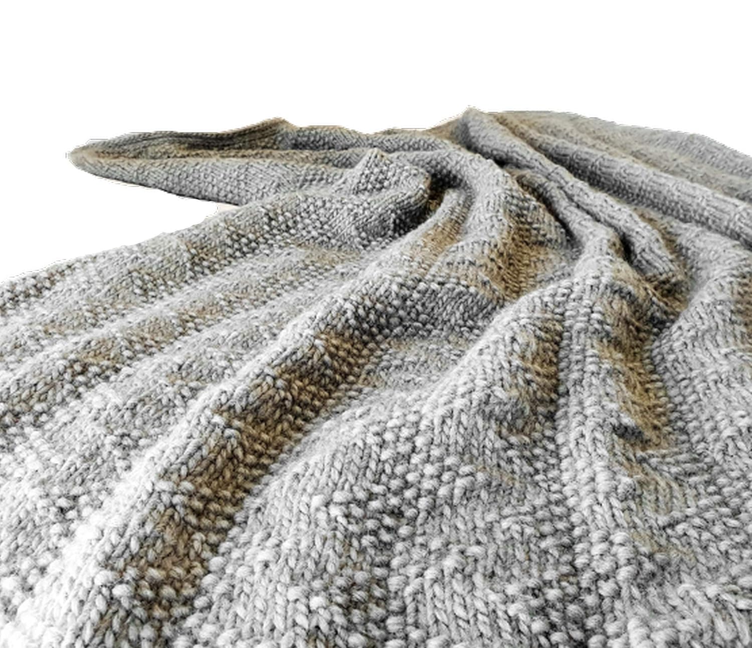 Knit throw blanket Pure merino wool Knitting Throw