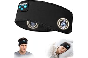 Perytong Sleep Headphones Bluetooth 5.4 Headband, Wireless Sleep Headphones with Ultra-Thin HD Stereo Speakers for Side Sleep