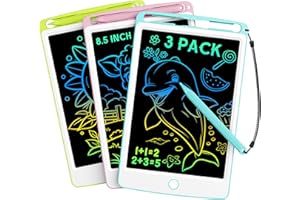 bravokids 3 Pack LCD Writing Tablet for Kids Toys, 8.5 Inch Colorful Doodle Board Drawing Tablet Pad Erasable, Toddler Learning Toys Birthday for Boys Girls 3 4 5 6 7 8 Year Old
