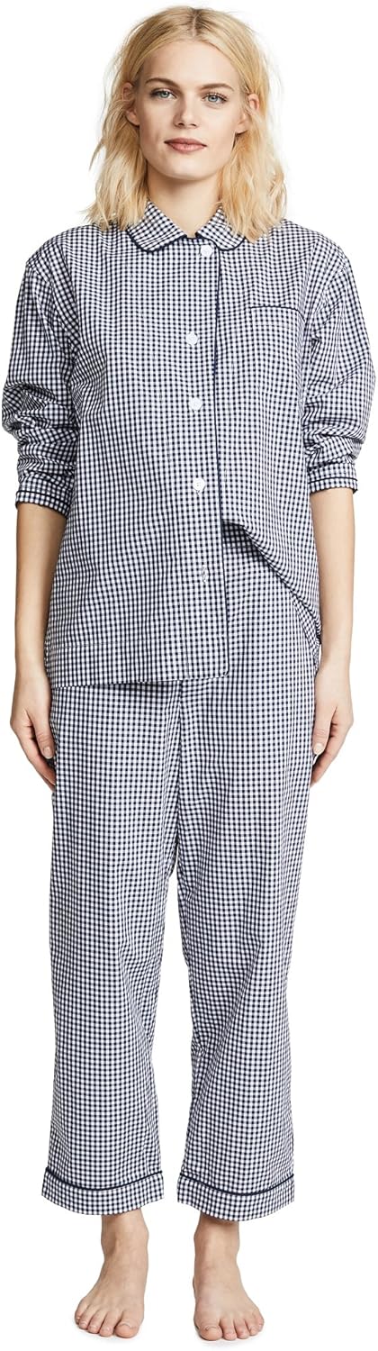 Sleepy Jones Women S Large Gingham Bishop Pajama Set At Amazon Women S Clothing Store