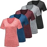 BALENNZ Workout Shirts for Women, Moisture Wicking Quick Dry Active Athletic Women's Gym Performance T Shirts