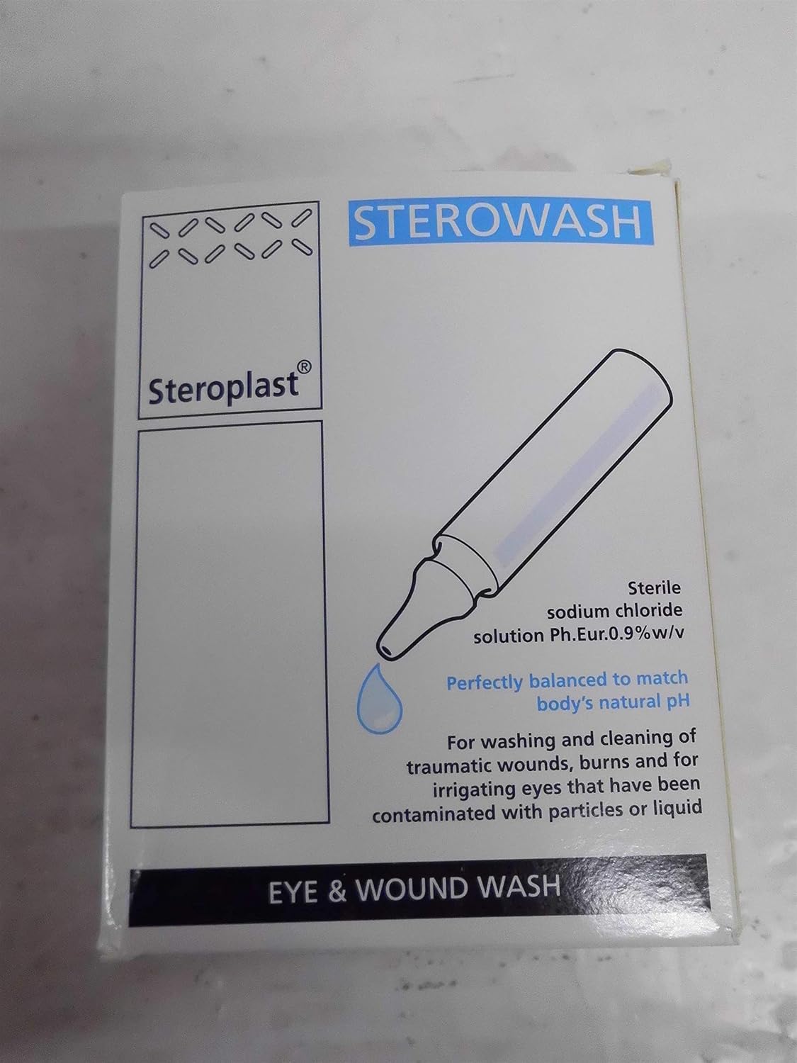 Steroplast 1400W Sterile Saline Pods - Eye Wash Solution, 20 mL (Pack of 25), 20ml