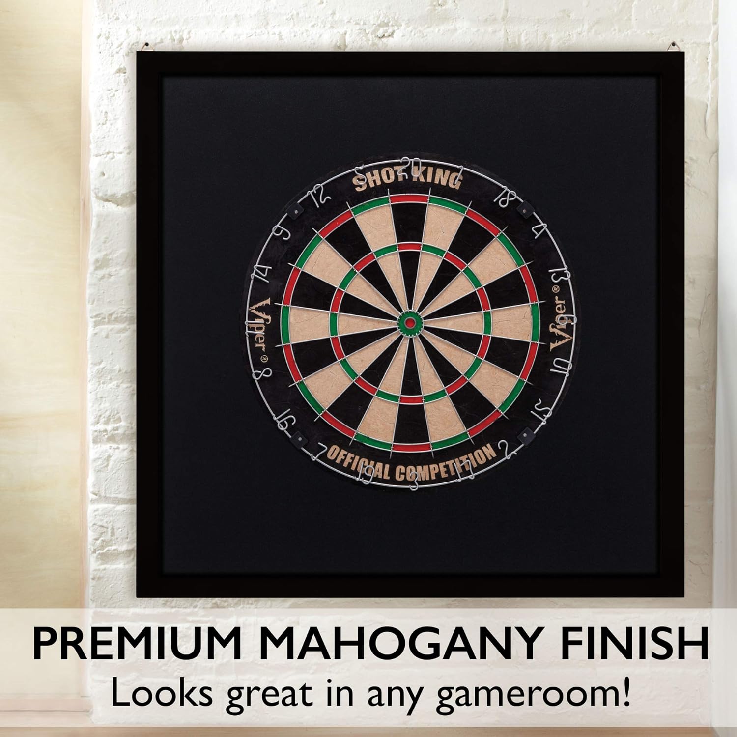 Viper Wood Framed Dartboard Backboard, Dark Mahogany Finish : Dart Backboards : Sports & Outdoors