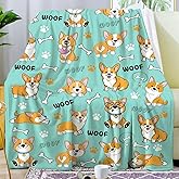 Corgi Blanket Gifts for Corgi Lovers Kids Cute Corgis Plush Stuff Throw Blanket Flannel Puppy Dog Pattern Decor Corgis Themed Gifts for Girls Women Dog Lovers 50"X40"