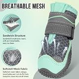 SlowTon Dog Boots Waterproof Non-Slip Paw Protectors Reflective Straps 9 Sizes view 4