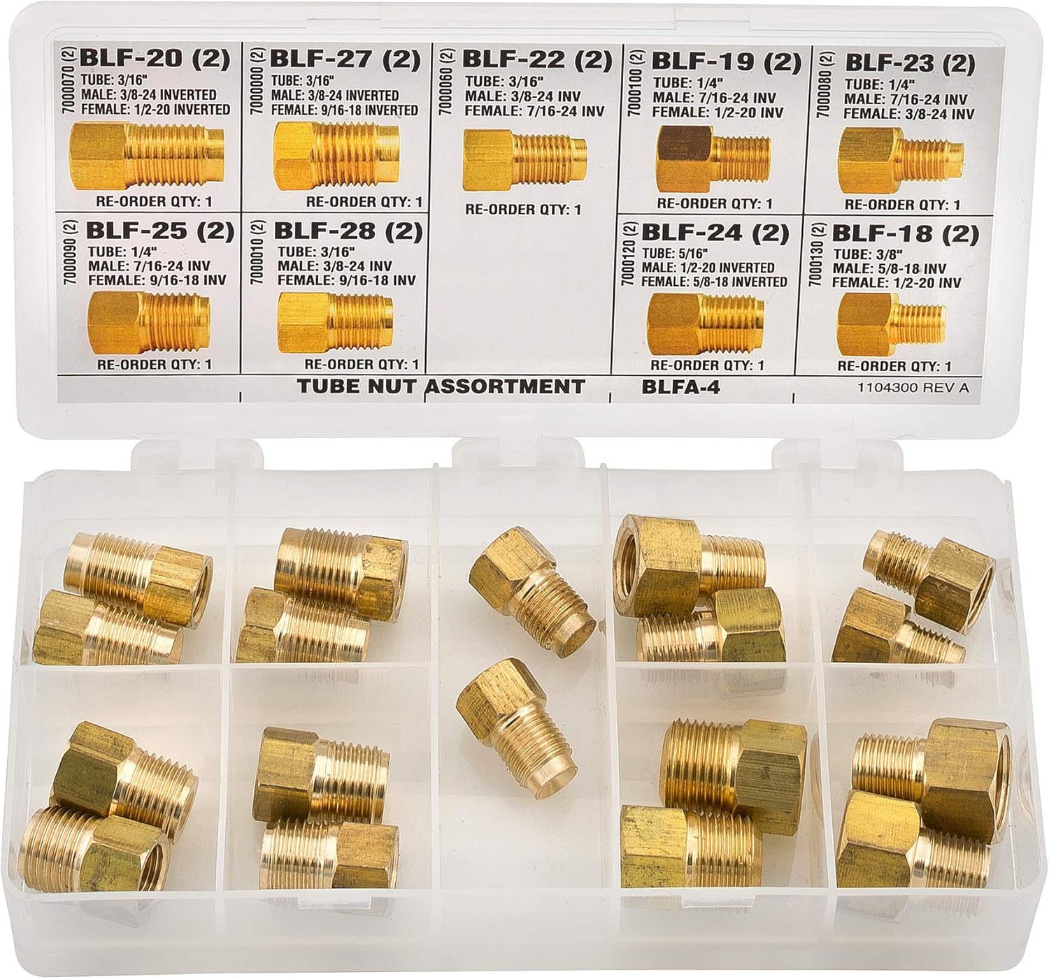Master Cylinder Adapter Fitting Assortment, 9 SKU, Hose, Lines