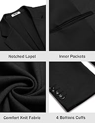 COOFANDY Men's Casual Knit Blazer Suit Jacket
