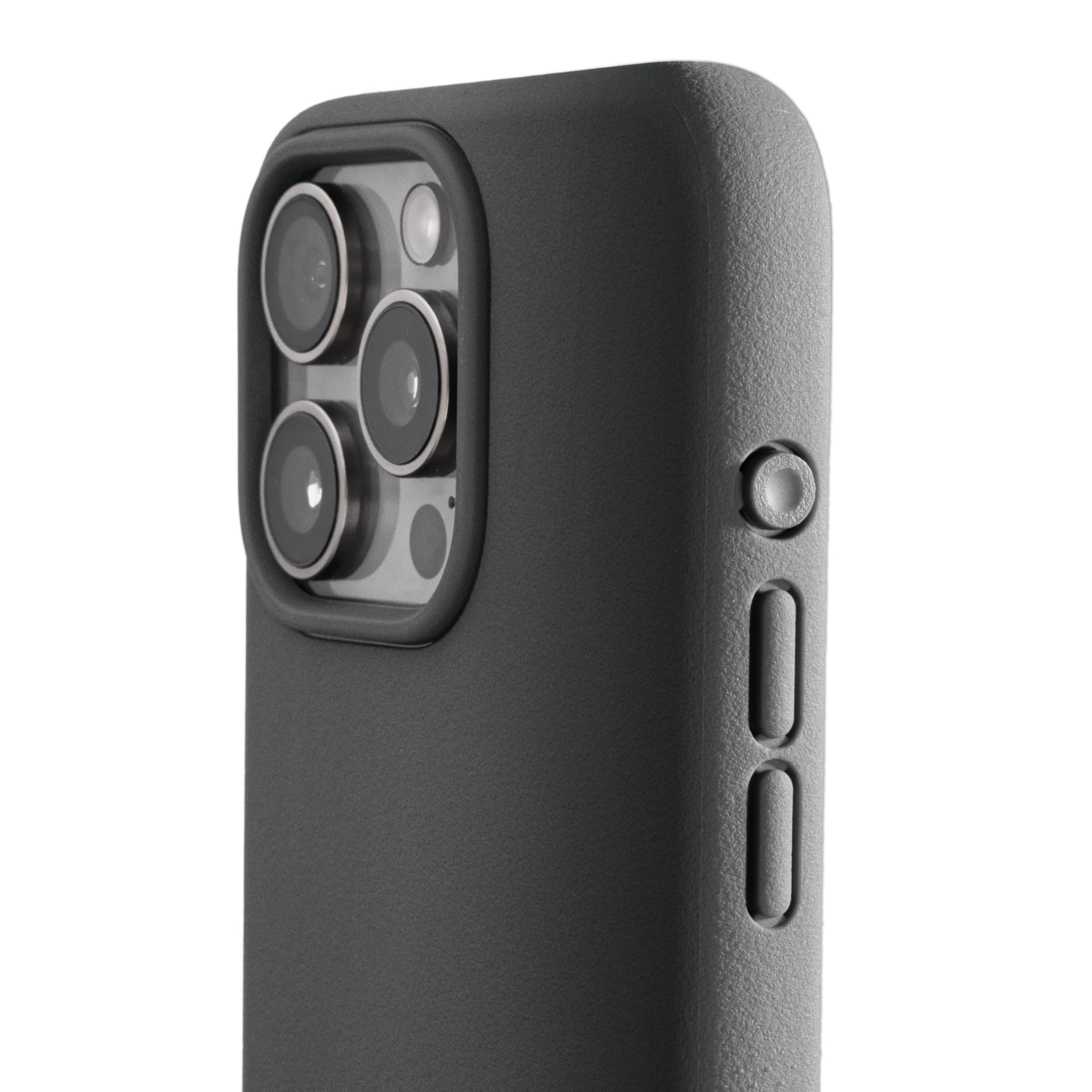 TineeOwl for iPhone 15 Pro Magnetic Case - Dune Series, Compatible with MagSafe, TPU, Minimalist, Slim/Thin, Grippy with Microfiber Lining, Rounded Action Button (Charcoal Gray, iPhone 15 Pro)
