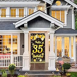 wongmode Happy 35th Birthday to You Door Banner