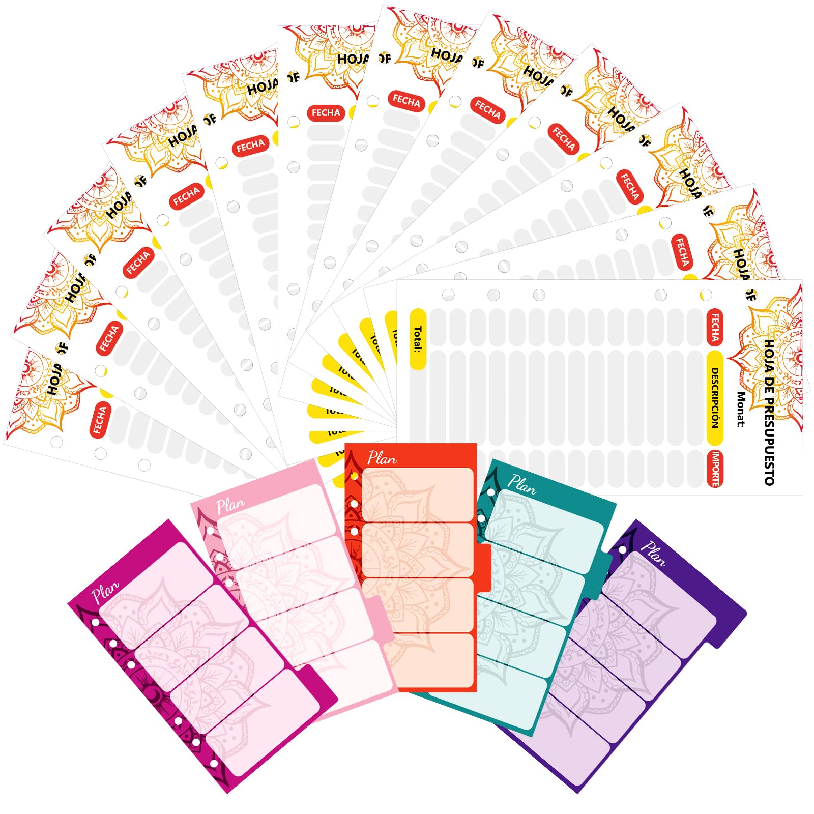Aocii Spanish Budget Sheet, Spaced Paper.