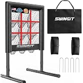 Upgrade 9 Hole Baseball Pitching Net with Strike Zone, Professional Heavy Duty 9 Pocket Softball Pitching net, Throwing Target for Accuracy Training Practice Net, Adjustable Height
