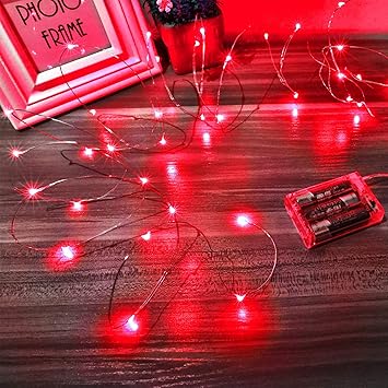 luces led a pilas ariceleo 2 piezas 5 metros 50 led mini lampara alambre de cobre guirnalda cadena luces de navidad con pilas para casa dormitorio