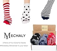 Mechaly Socks - 3 Surprise Pairs of Socks Subscription Box: Men Crew Socks
