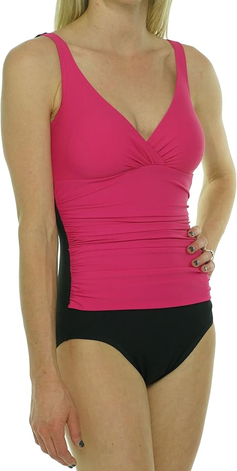 pink and black swimsuit