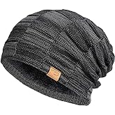 Vgogfly Slouchy Beanie for Men Winter Hats for Guys Cool Beanies Mens Lined Knit Warm Thick Skully Stocking Binie Hat