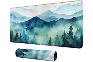 BFDHGQZC Watercolor Forest for MTG & TCG Playmat Mouse Pad, 24" x 14" Game Mat for MTG/RPG/CCG Trading Card Game Playmats Table Mat Perfect for Card Games Video Games Computer Office