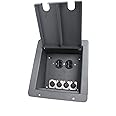 Elite Core FB4 Recessed Floor Box | 4 XLR, 1 Connections, 4-XLRF, Duplex AC