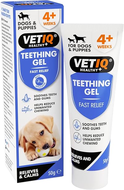 VETIQ Fast Pain Relief Teething Gel With Applicator 50 g Dogs Puppies 4+ Week