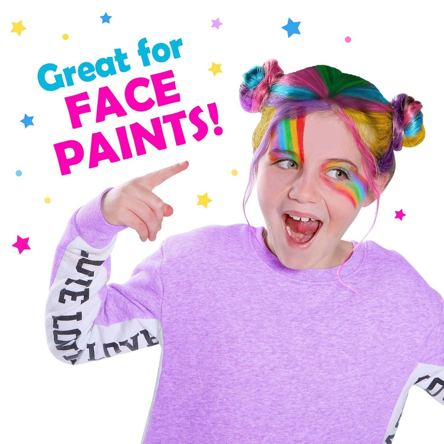 Original Stationery Hair Chalks Set for Girls, 10 Piece Temporary Hair Chalk Colors: Beauty