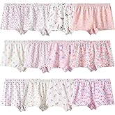 Anktry Kids 12 Pack Soft Comfort Cotton Knickers Underwear Little Girls Assorted Boyshort Panties 2-12 Yrs