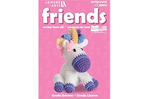 LEISURE ARTS - Crochet Kits, Friends Ursula Unicorn, 3", Crochet kit for Beginners, Complete Crochet kit, Animal Crochet Kits, Crochet Animal kit, DIY amigurumi Crochet Kits