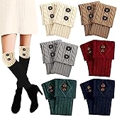 Geyoga 6 Pairs Womens Boot Cuffs Socks Winter Boot Topper Covers Warm Crochet Knitted Leg Warmers