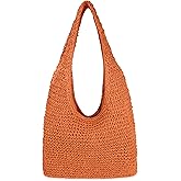 Women Large Straw Beach Bag Handmade Woven Shoulder Bags Hobo Tote Handbag Purse for Summer