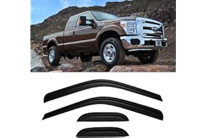 Cxdar Rain Guards Shield for 1999-2016 Ford F250 F350 Super Duty Extended Cab, Window Vent Visors Shades Wind Deflectors for 99-16 F-250 F-350 SuperCab