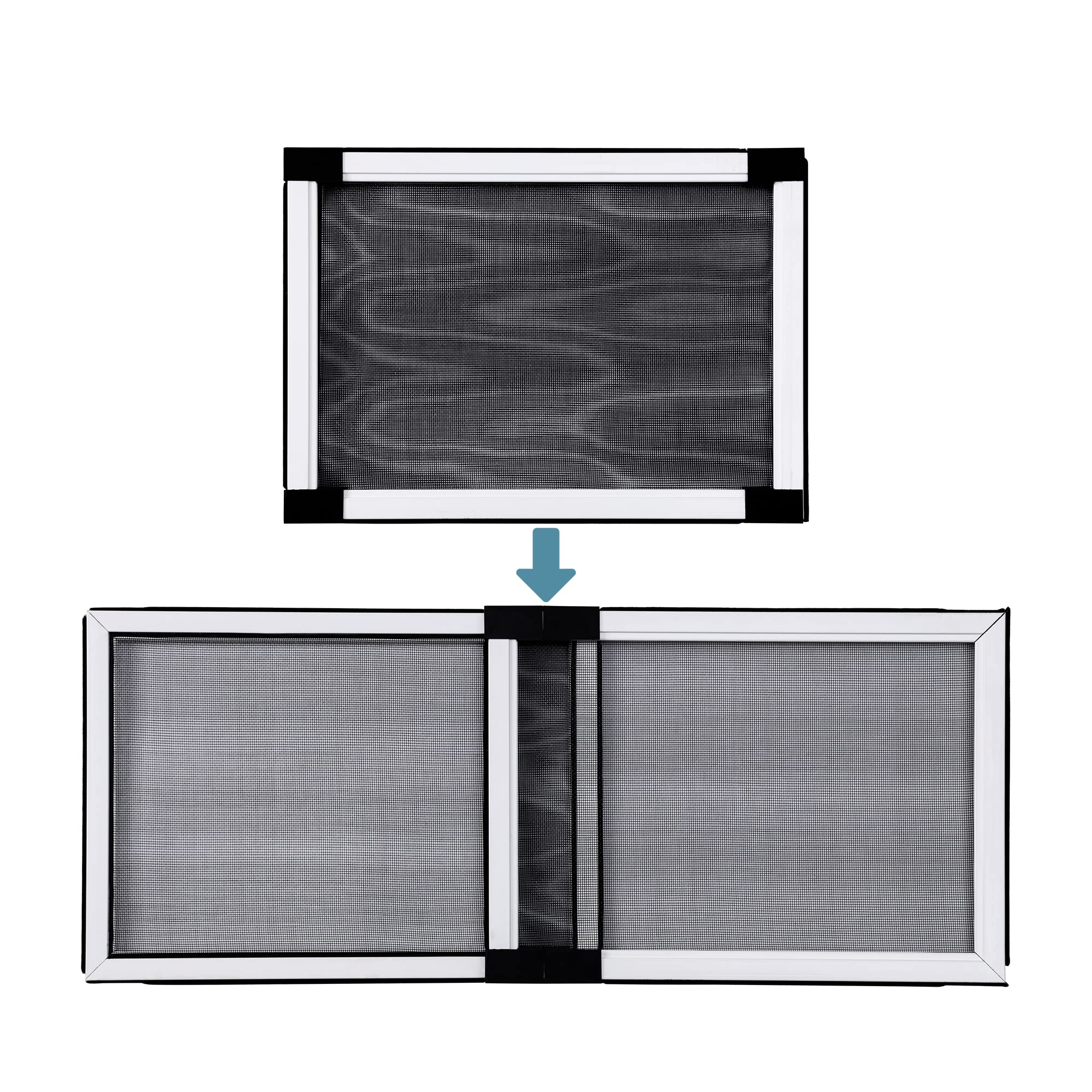 Photo 1 of BAFLOTEX Adjustable Window Screens Expandable Expandable Window Screen 10“H*14-24"W Convert to Vertical for House Windows Small Screens