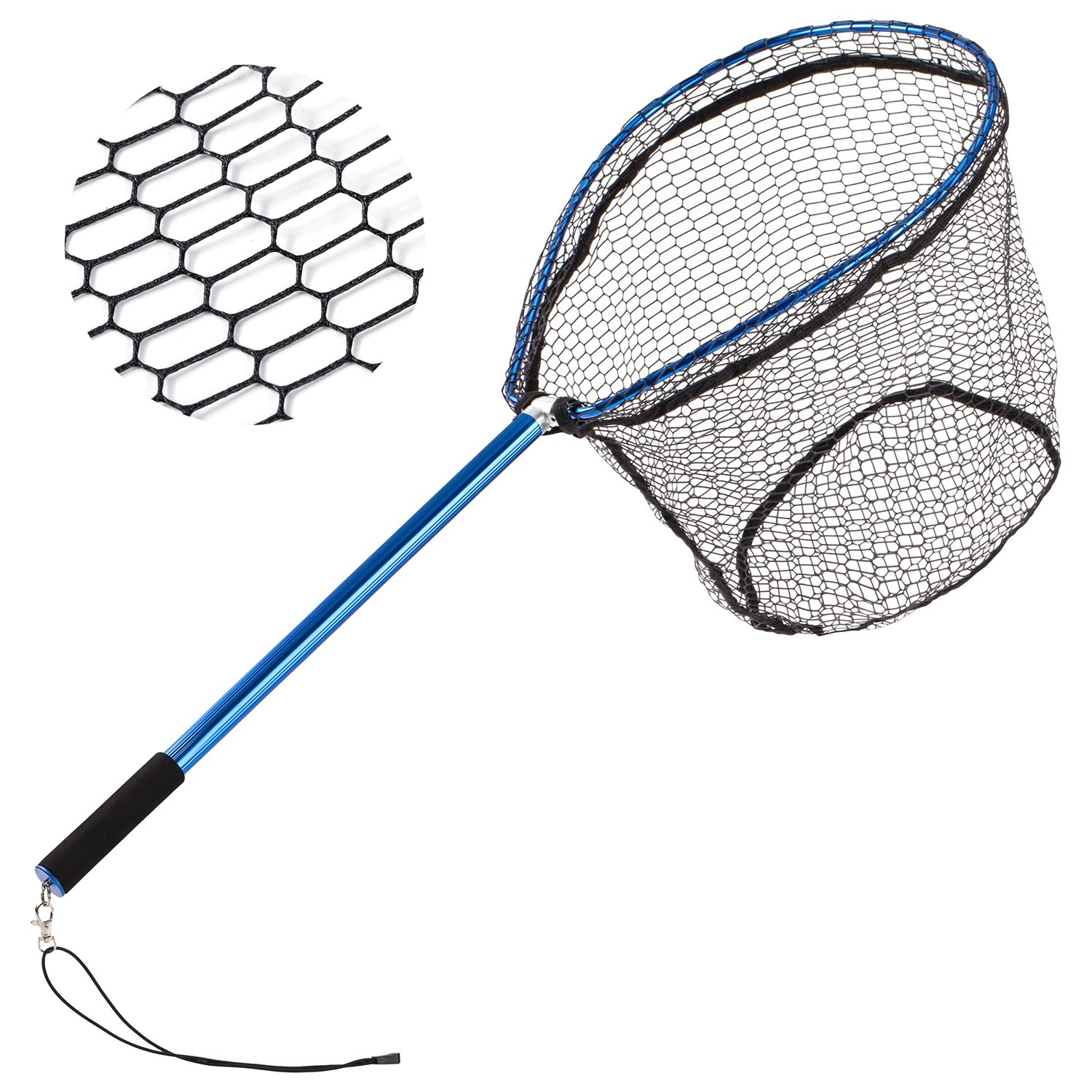 Ozアルミハンドルとフレーム ゴムコーティングcatch And X Net Release ブルー Bassfront折りたたみ釣り ランディングネット ウルトラ軽量8 17インチ 13 14 B07fsyns 16 ネットギャフ 絶妙なデザイン