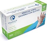 Olsen & Smith Pegasus Healthcare Vinyl Gloves Unisex Clear M UK view 1