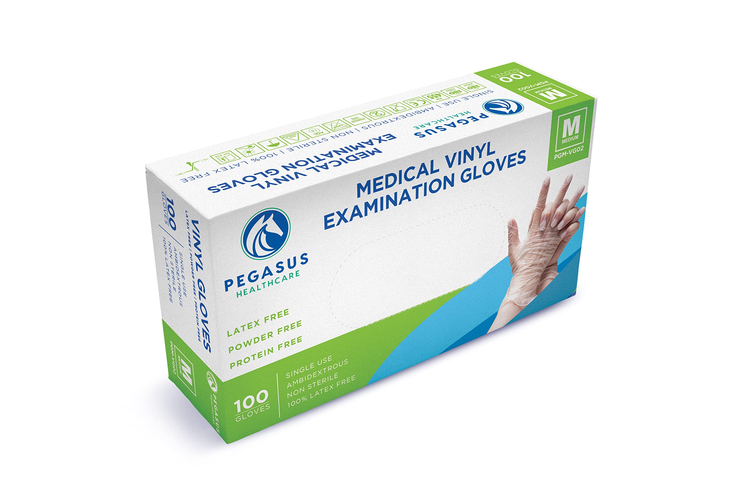 Olsen & Smith Unisex Pegasus Healthcare Clear Disposable Gloves, Clear, M UK