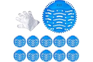 ZNYCXYNYCY Urinal Screen Deodorizer, Urinal Cakes with Free Gloves，Anti-Splash Toilet Deodorizer Urinal Screens Cakes for Toilets in Bathroom Office Stadiums Schools Hotels(10 PCS Blue)