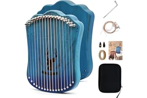 AOGBRA Lyre Harp, 17 Metal Strings Maple Saddle Mahogany Body Lyra Harp with Bag key included