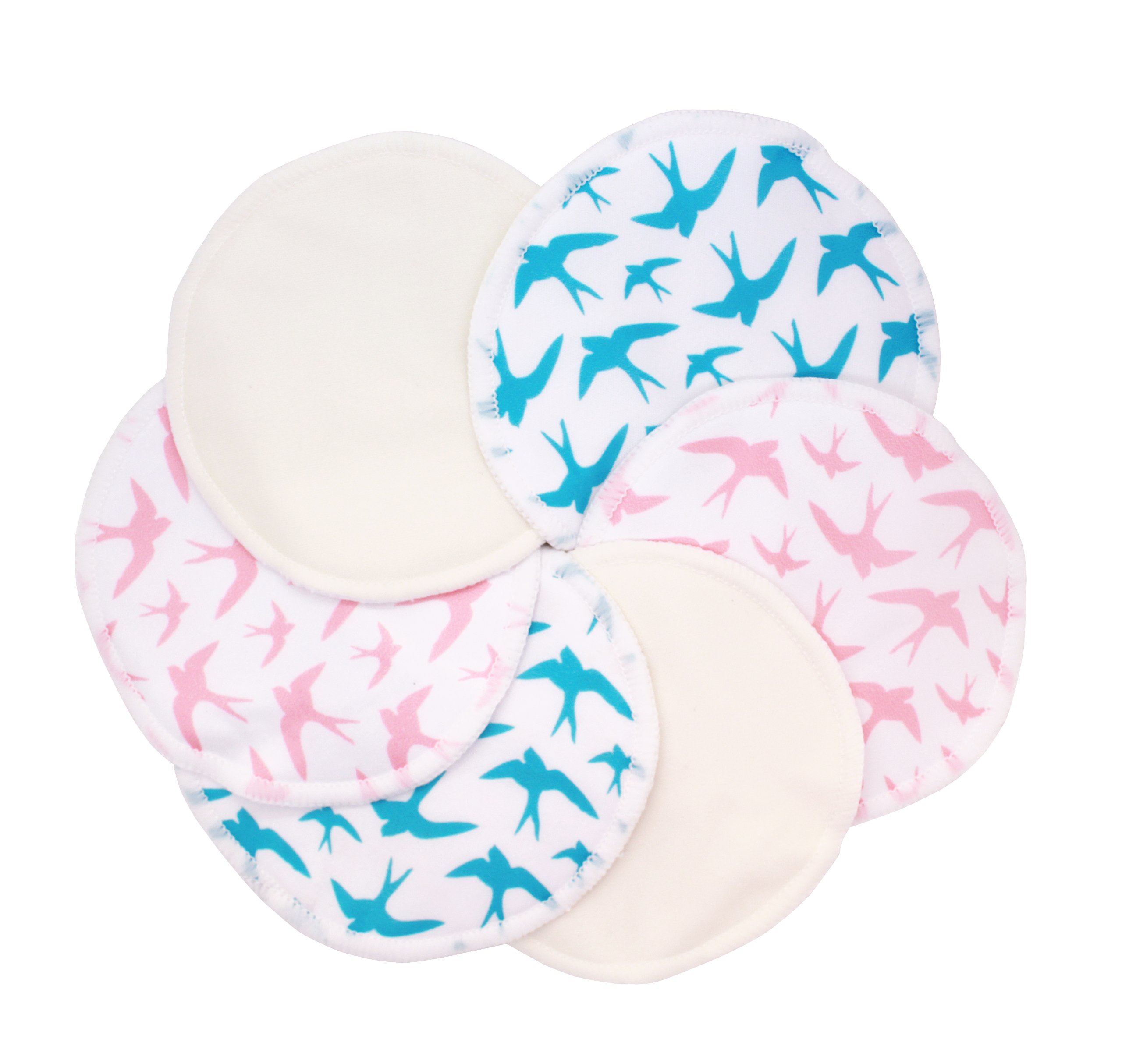 Ana Wiz Washable Bamboo Breast Pads (Pack of 12 + Laundry Bag, Mixed Pack)