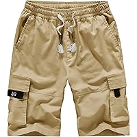 Southpole Men's Jogger Shorts with Cargo Pockets in Solid and Camo Colors - Green - Small