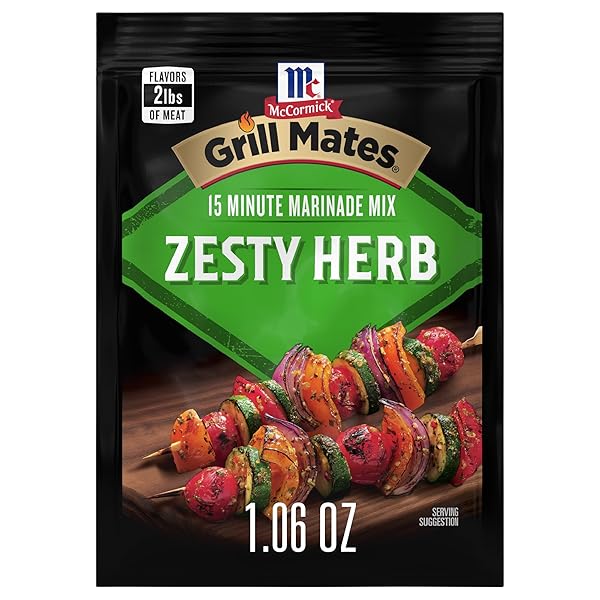 MCCORMICK GRILL MATES ZESTY HERB MARINADE MIX, 1.06...