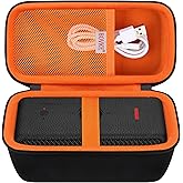 BOVKE Carrying Case Compatible with Marshall Emberton III/Emberton II Portable Bluetooth Speaker, Emberton III Wireless Speaker Storage Holder Carrier with Space for Charging Cables, Black